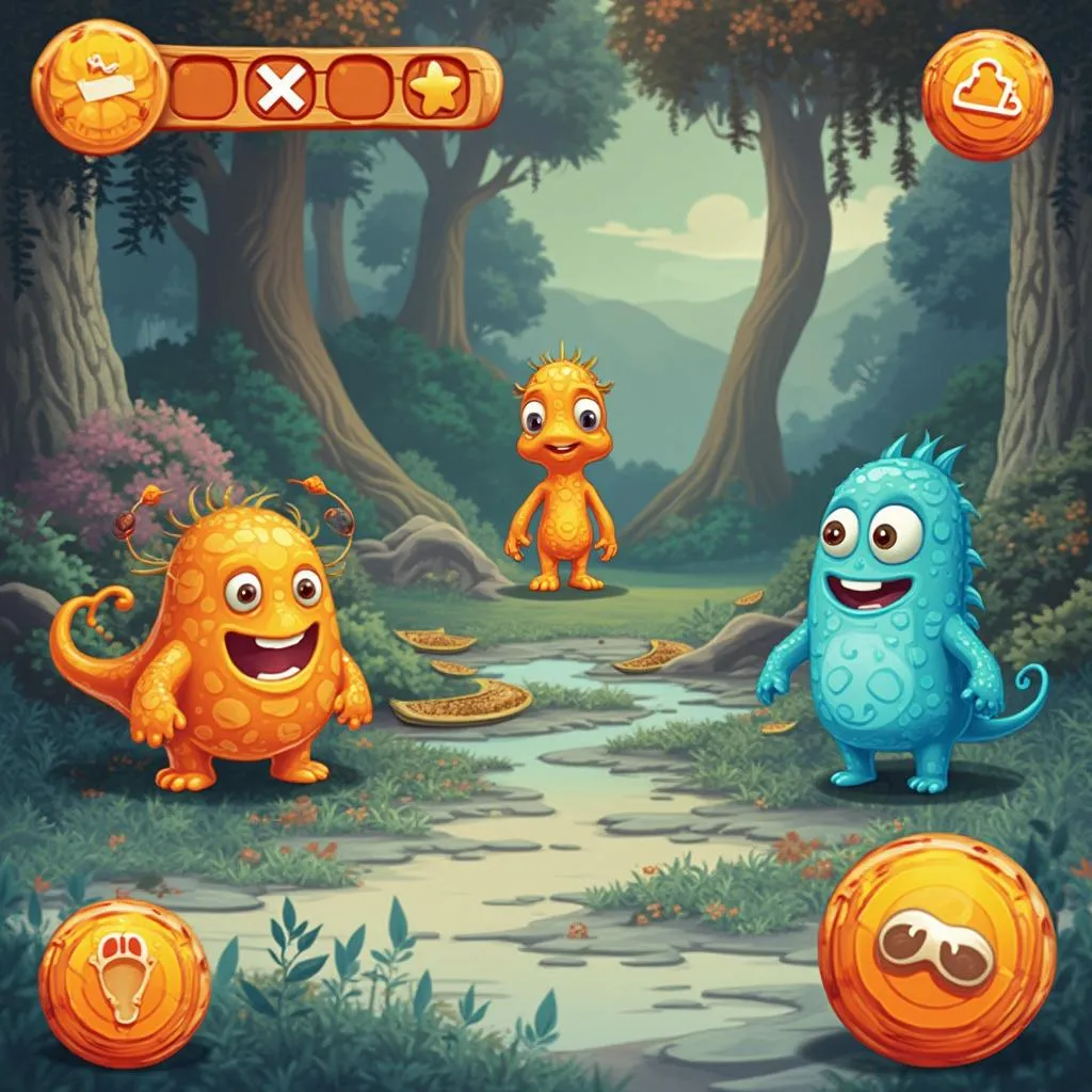 Screenshot of an educational game app