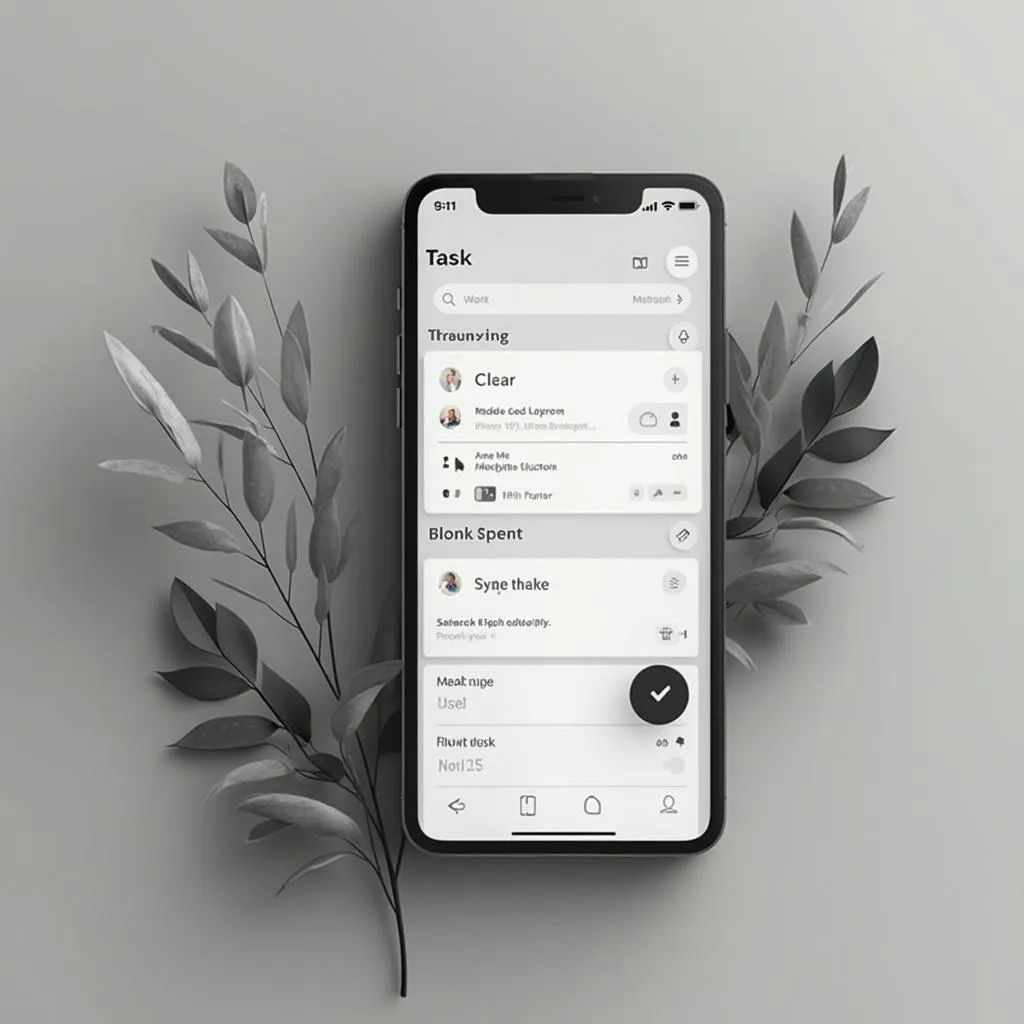 Screenshot of a productivity app
