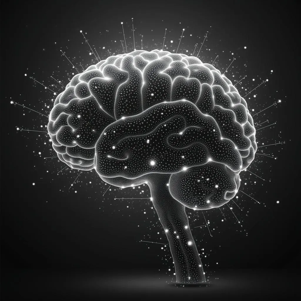 Abstract visual representing research and innovation in technology